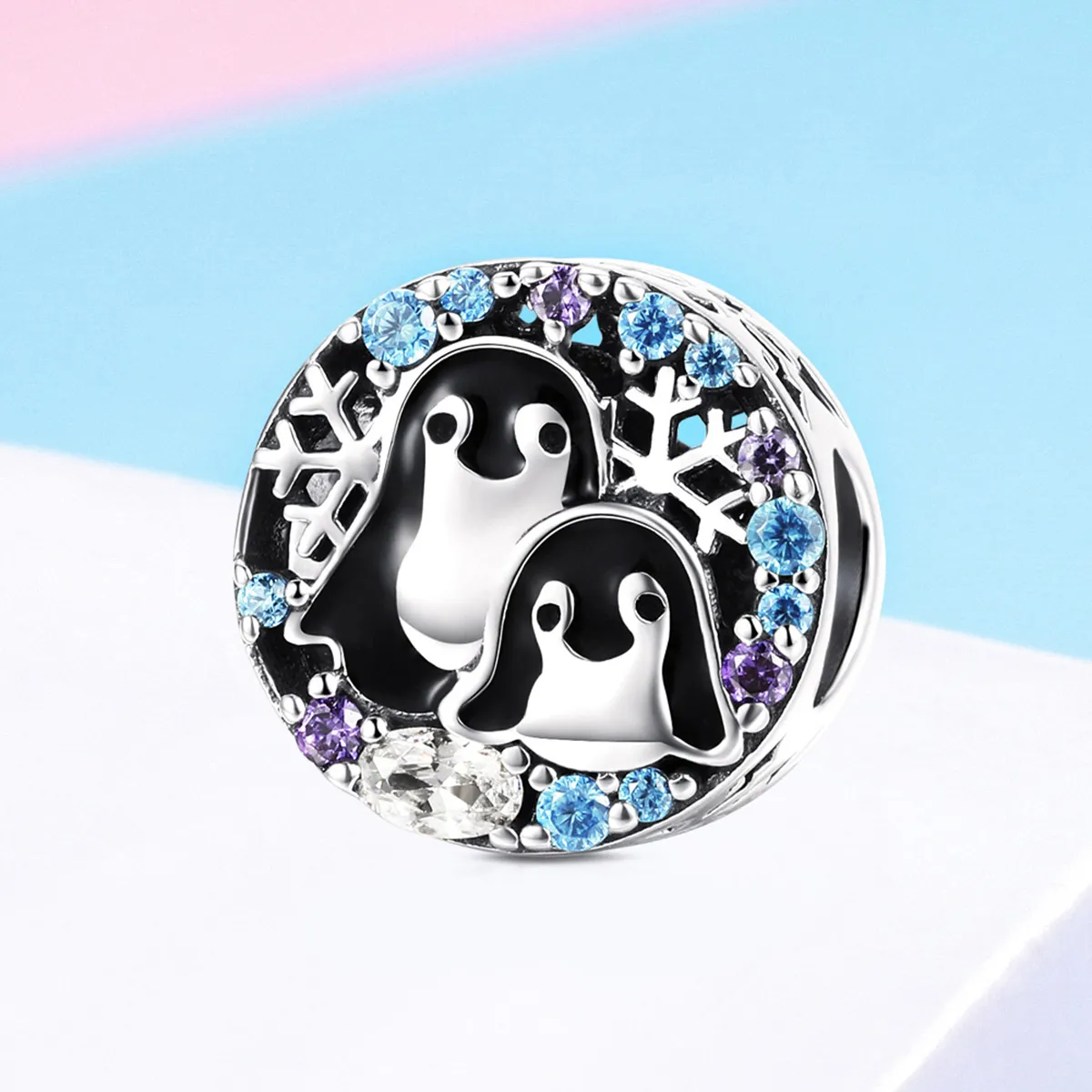 Pandora Style Silver Penguin House Charm - SCC992