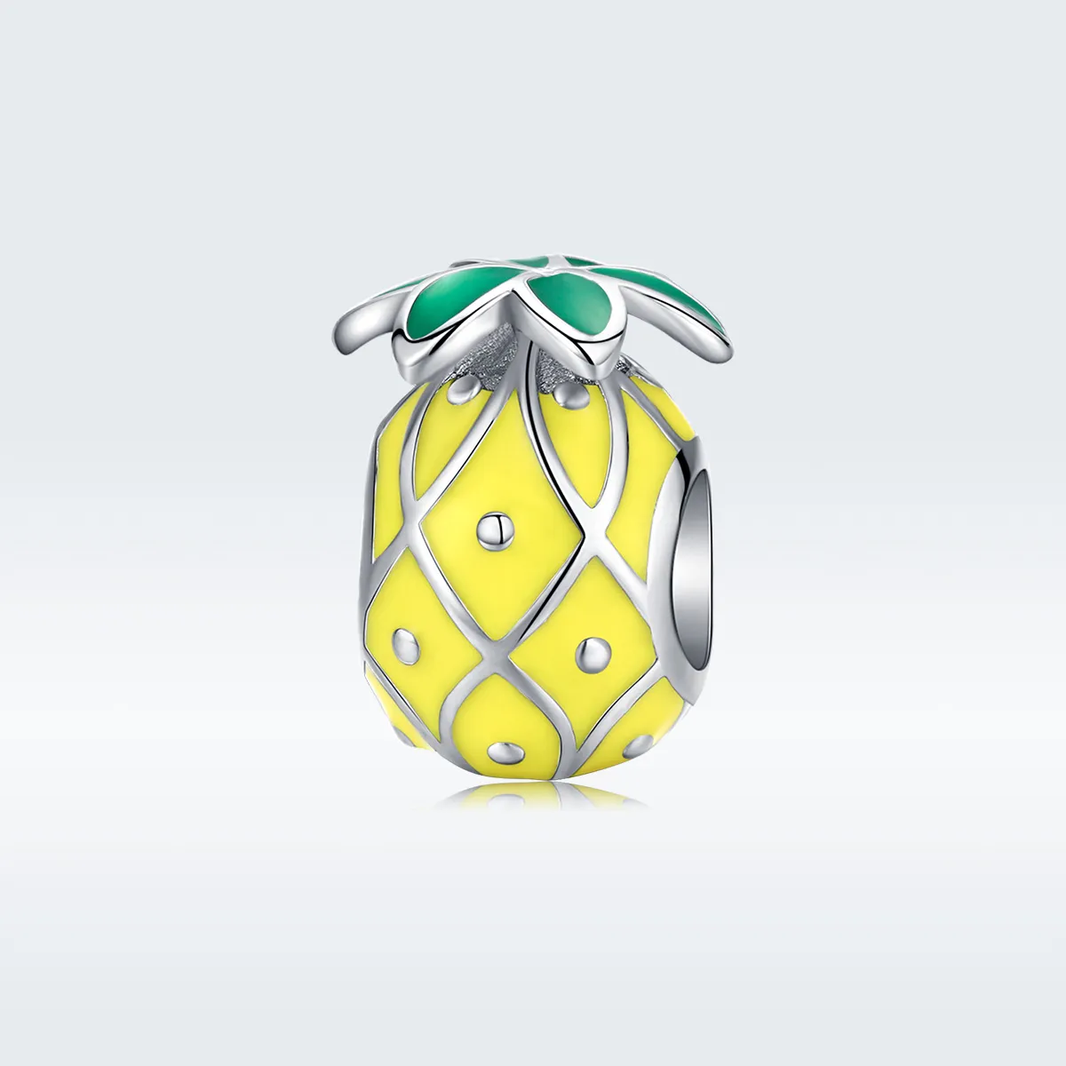 Pandora Style Silver Pineapple Charm - BSC128