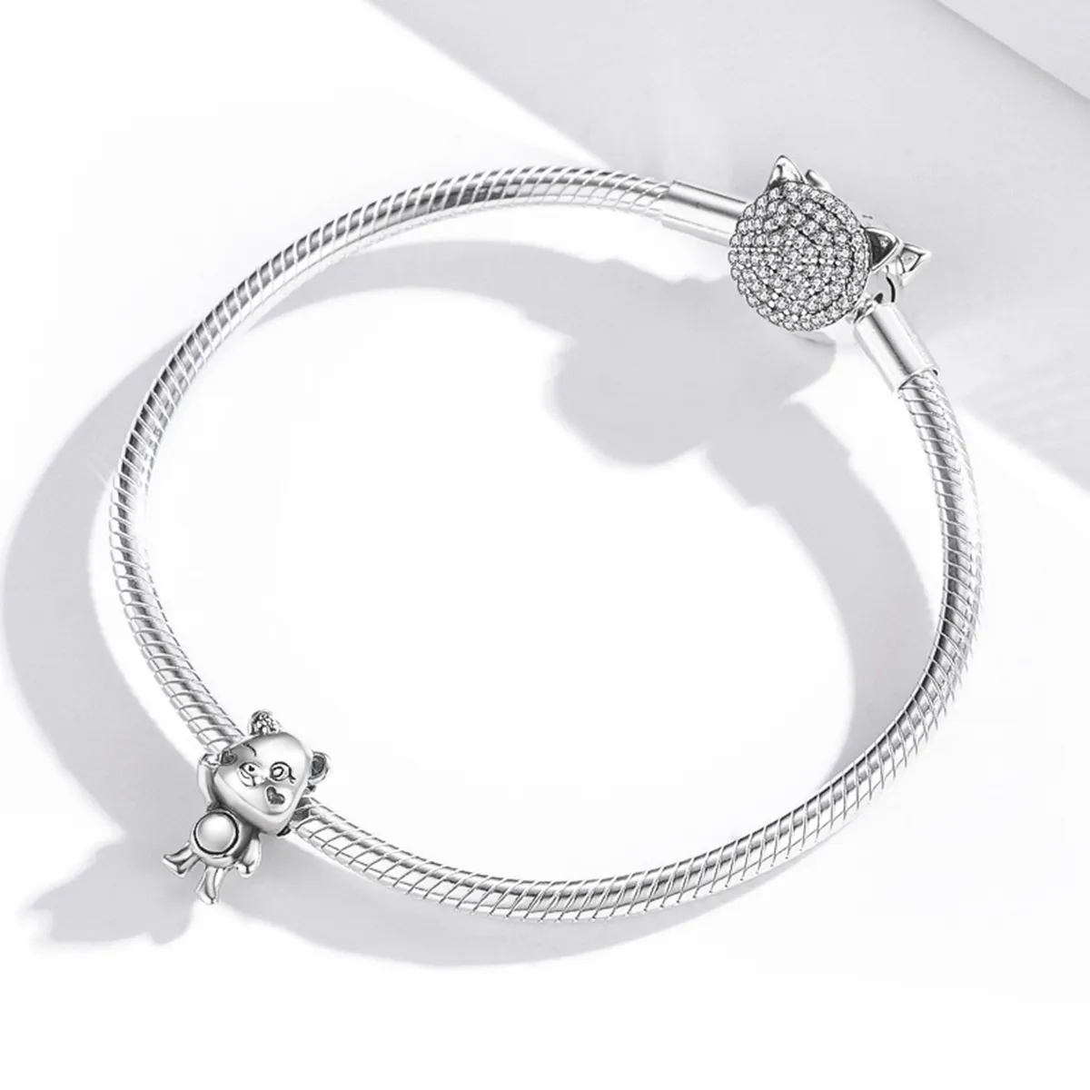 Pandora Style Silver Playful Bear Charm - SCC1870