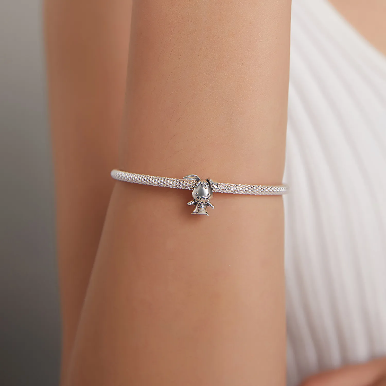 Pandora Style Silver Playful Rabbit Charm - SCC1867