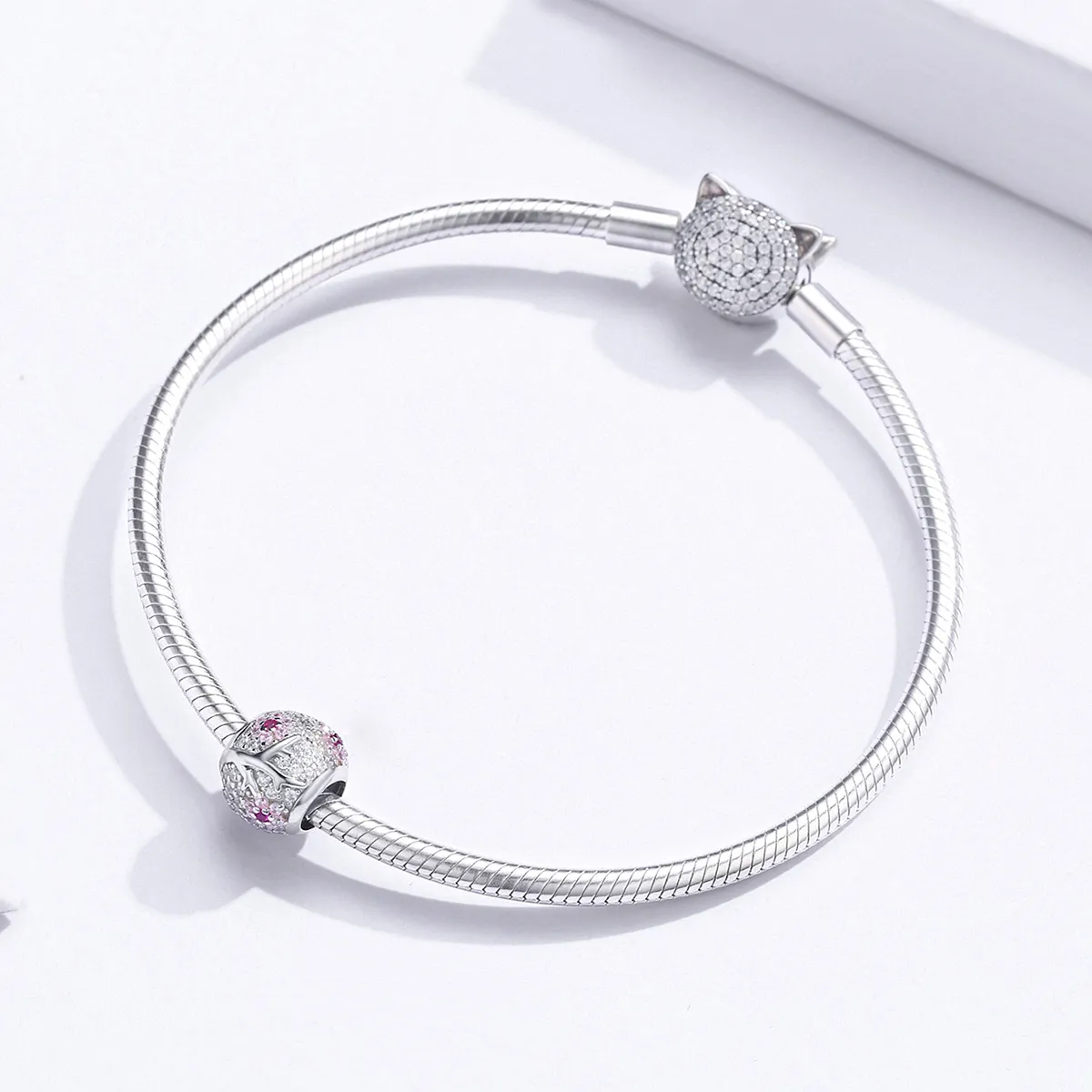 Pandora Style Silver Plum Blossom Charm - BSC153