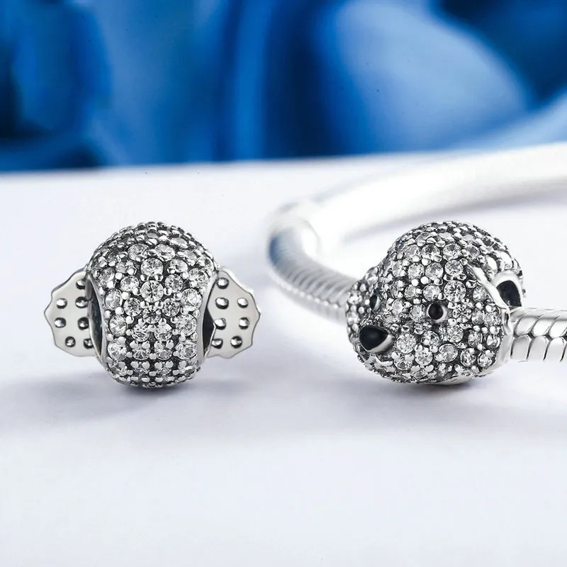 Pandora Style Silver Poodle Puppy Charm - SCC152
