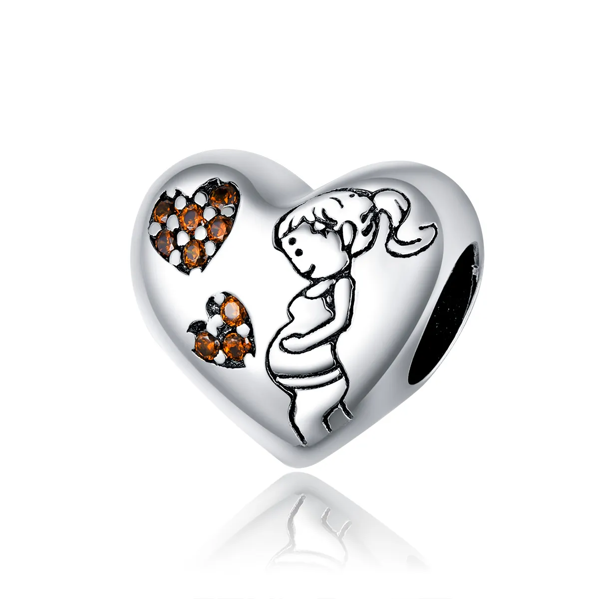 Pandora Style Silver Pregnant mother Charm - SCC1589