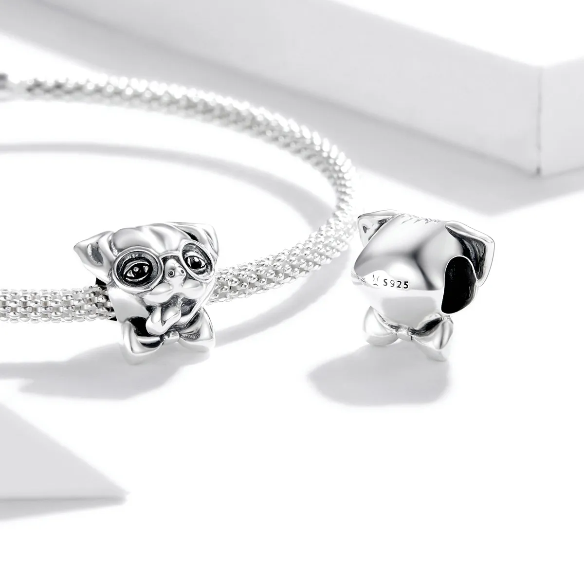 Pandora Style Silver Pug Charm - SCC1626