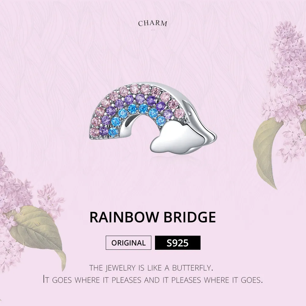 Pandora Style Silver Rainbow Bridge Charm - SCC1788