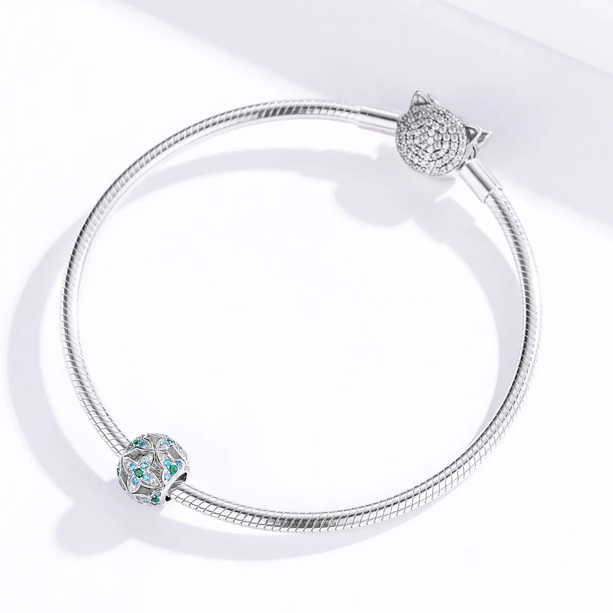 Pandora Style Silver Shamrock Charm - BSC115
