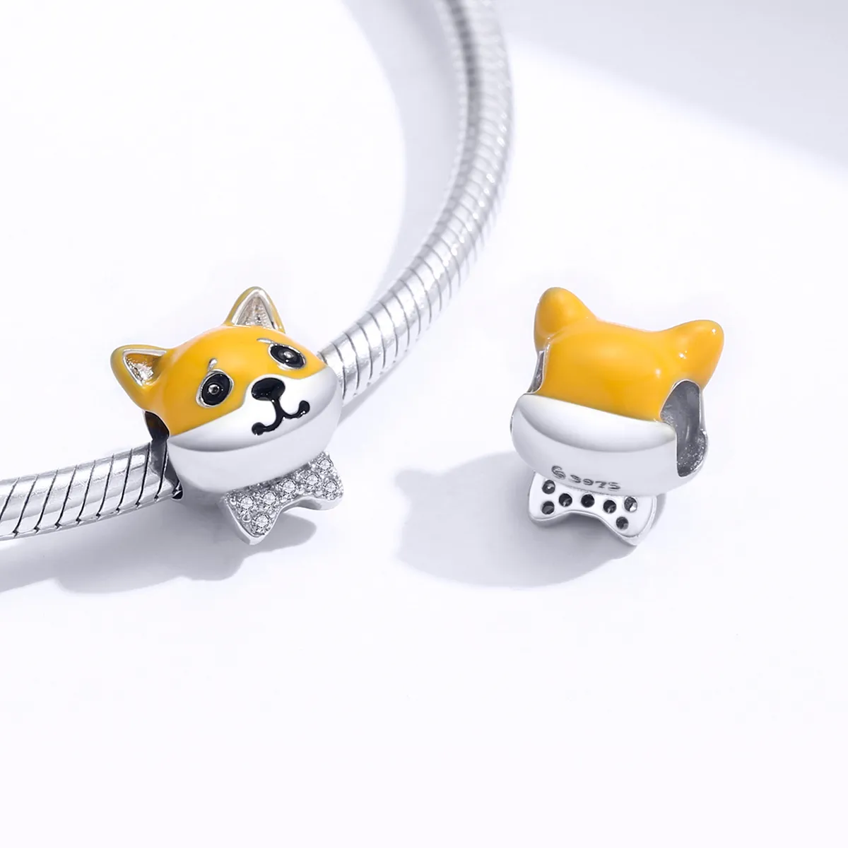 Pandora Style Silver Shiba Inu Charm - BSC188