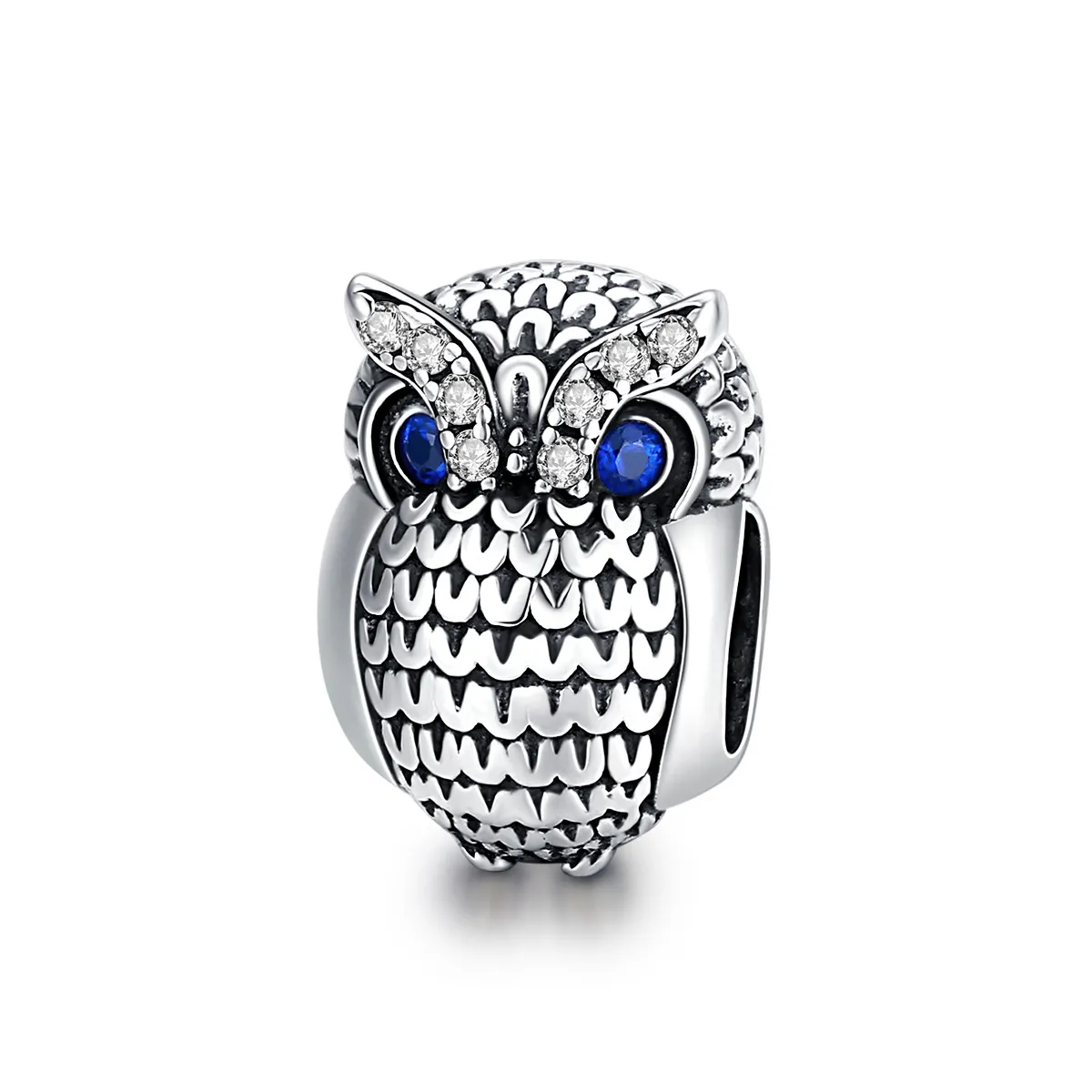 Pandora Style Silver Shining Owl Charm - SCC1607