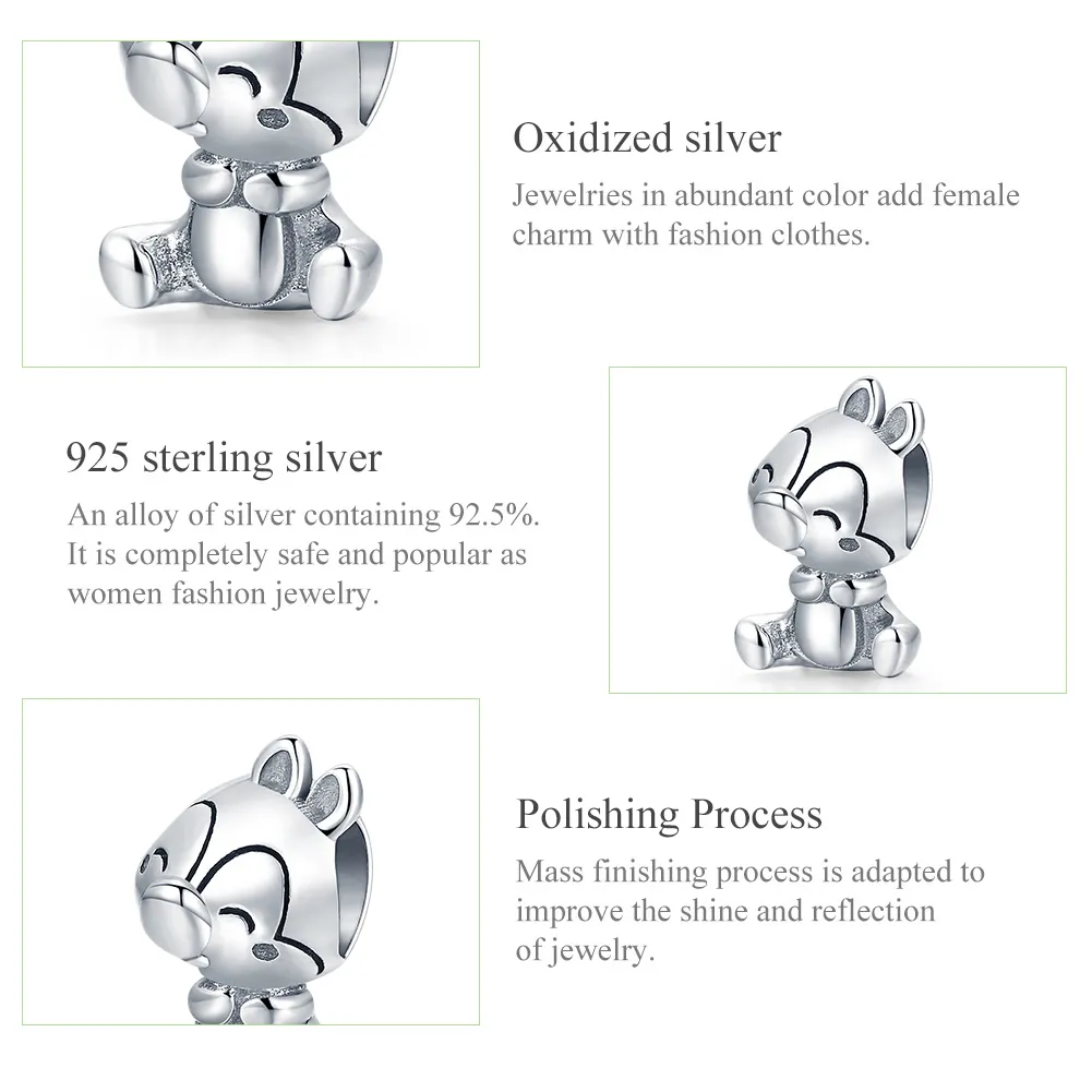 Pandora Style Silver Squirrel Charm - SCC1869