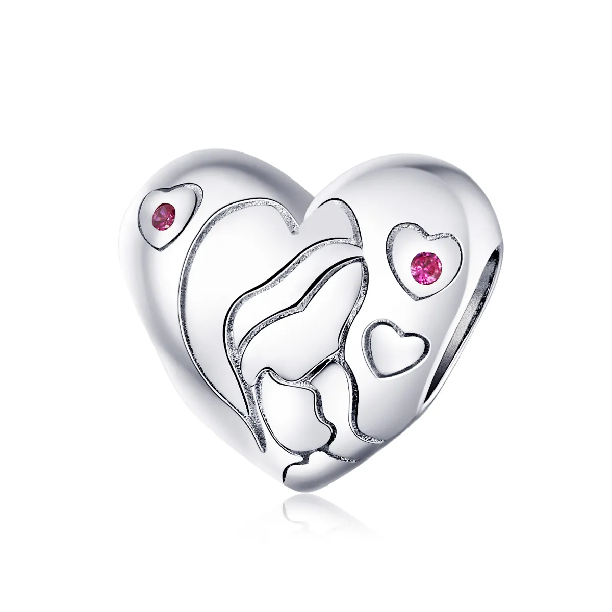 Pandora Style Silver Star In Love Charm - BSC216