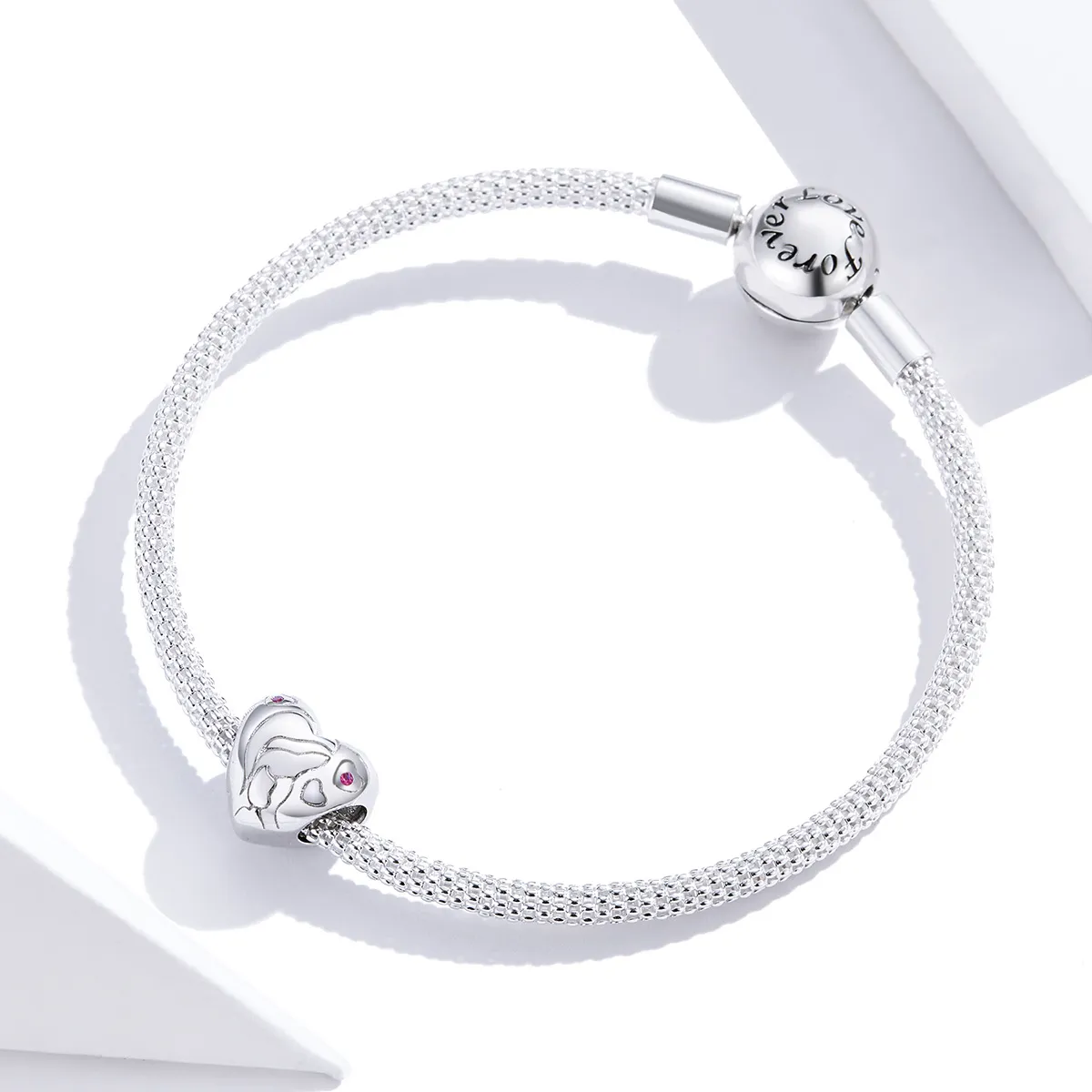 Pandora Style Silver Star In Love Charm - BSC216