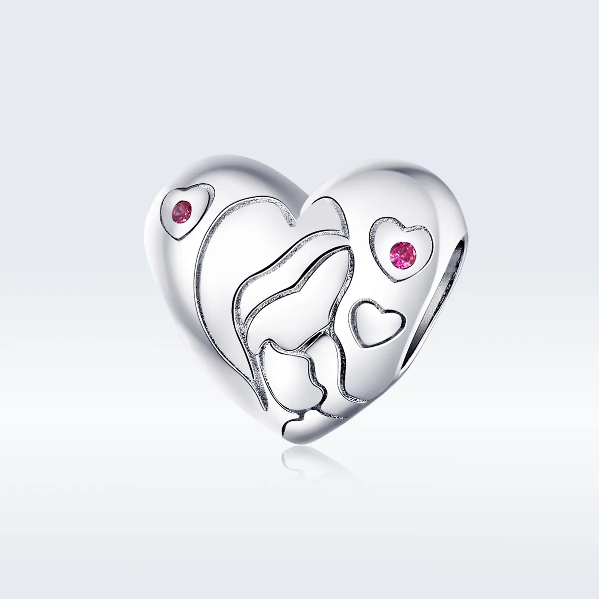 Pandora Style Silver Star In Love Charm - BSC216