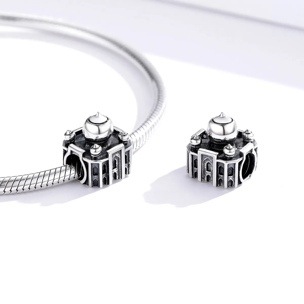 Pandora Style Silver State Taj Mahal Charm - SCC1542