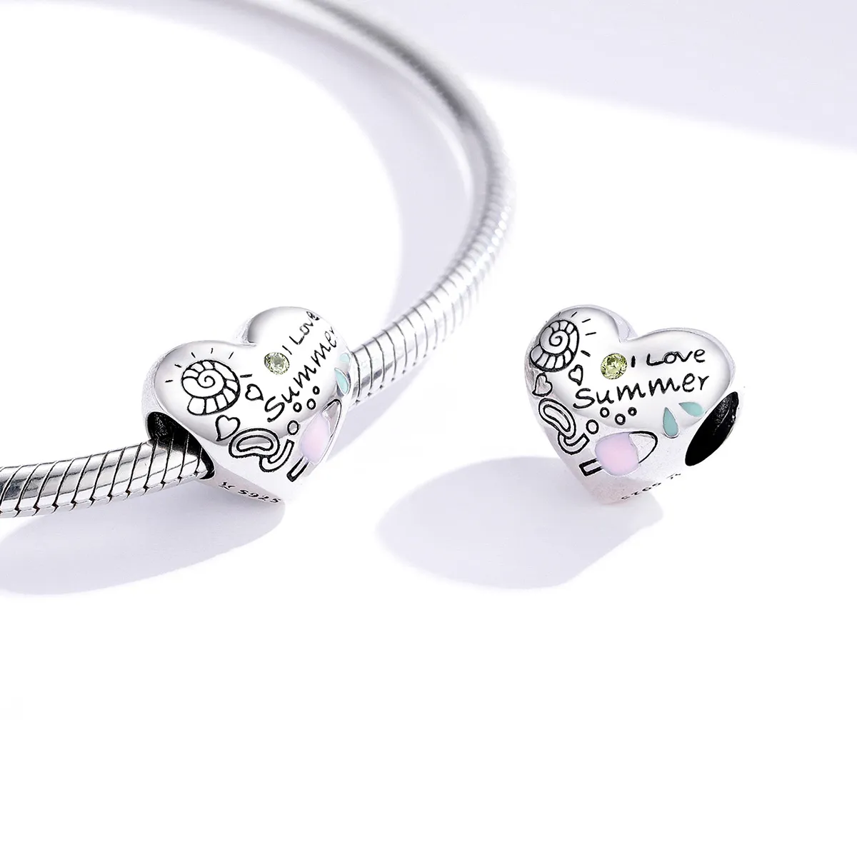 Pandora Style Silver Summer Graffiti Charm - SCC1529