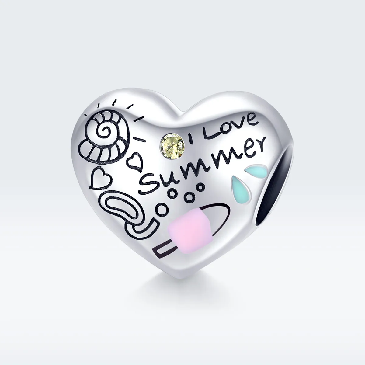 Pandora Style Silver Summer Graffiti Charm - SCC1529