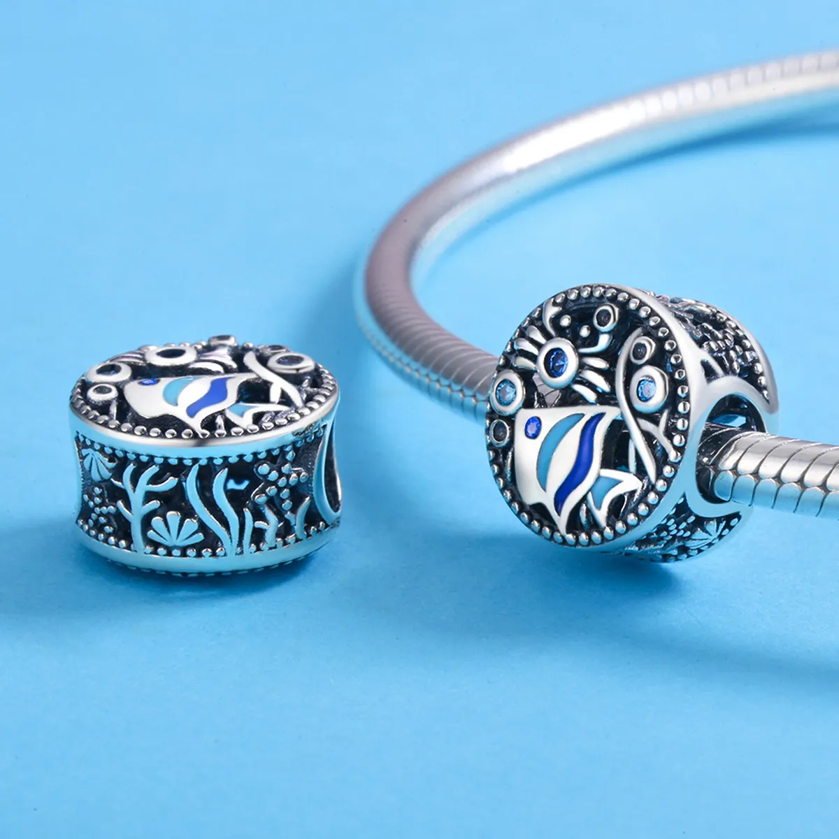 Pandora Style Silver The Underwater World Ocean Life Charm - SCC763