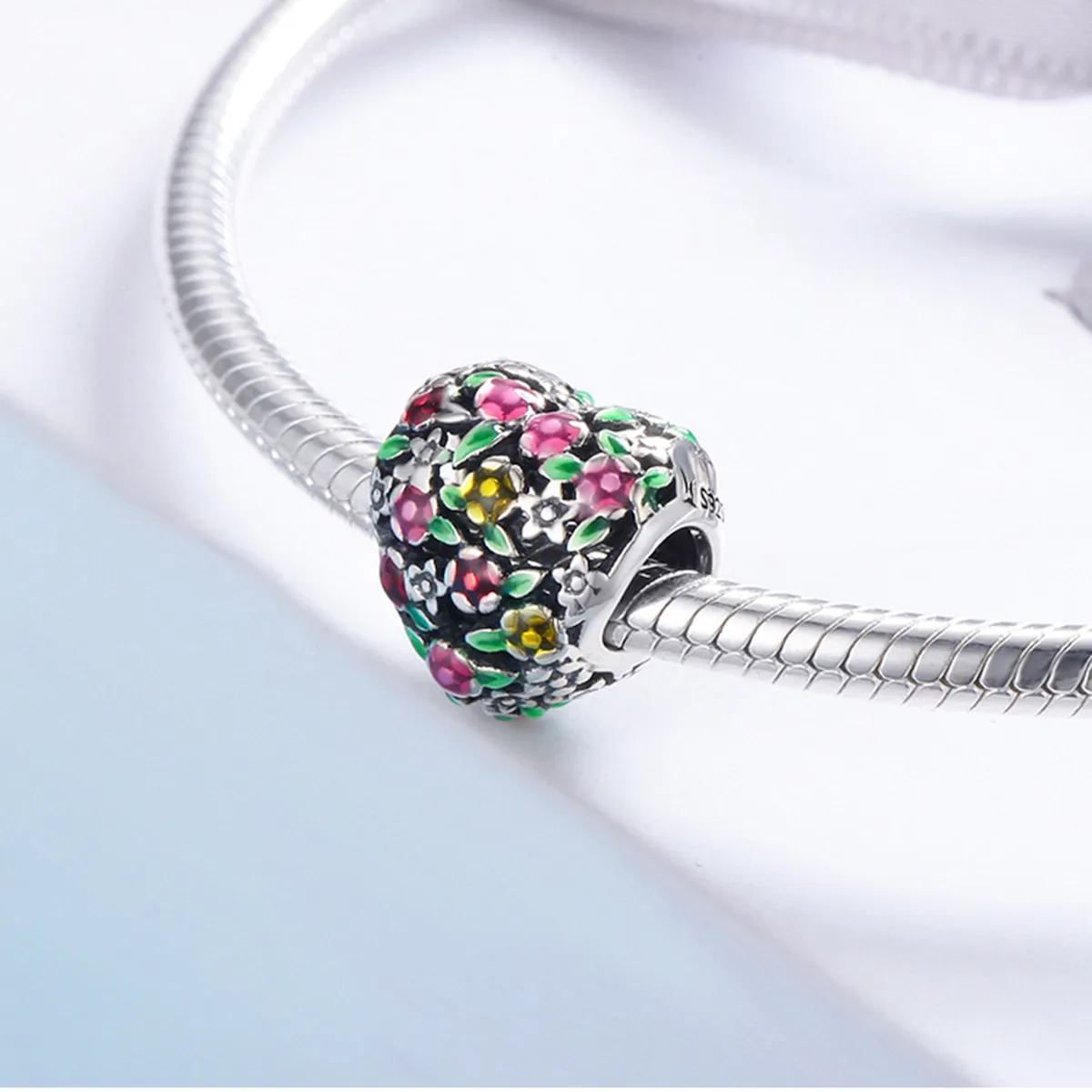 Pandora Style Silver The Valley of Wind Flowers Charm - SCC646