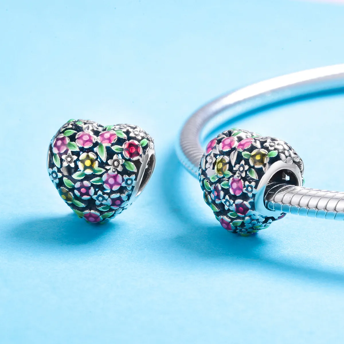 Pandora Style Silver The Valley of Wind Flowers Charm - SCC646