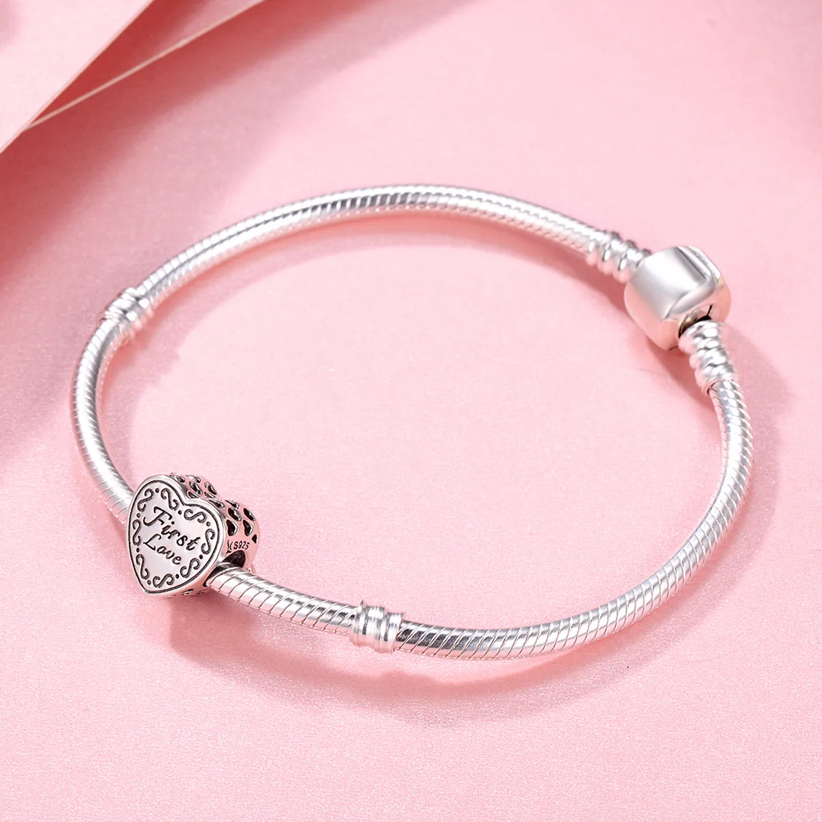 Pandora Style Silver Valentine'S Day First Love Charm - SCC480