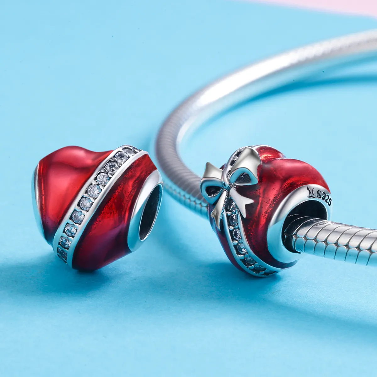 Pandora Style Silver Valentine'S Day Love Gift Charm - SCC741