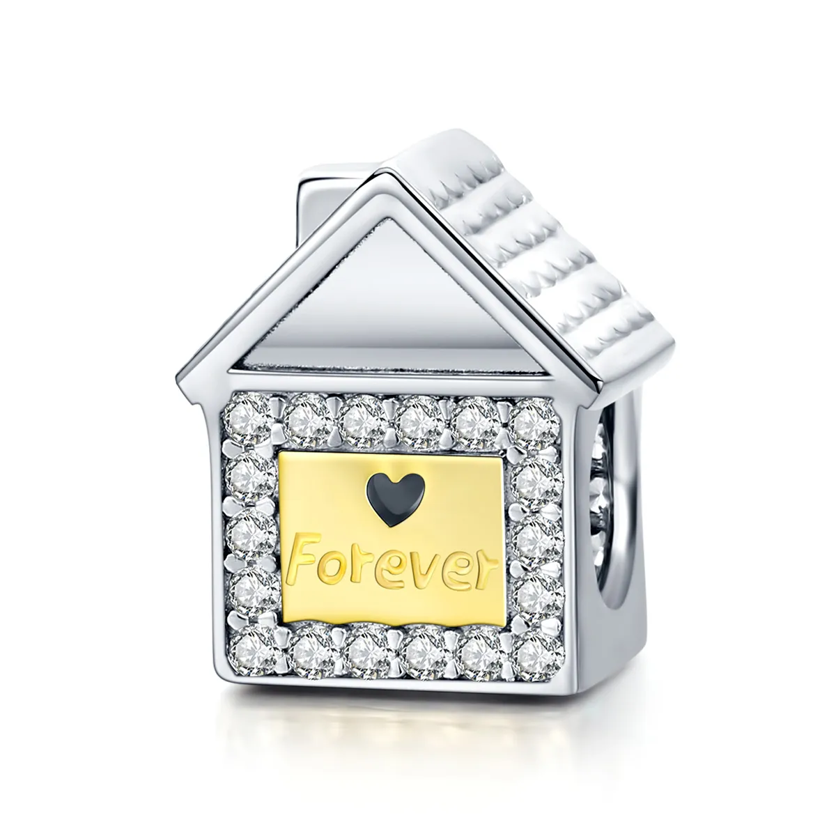 Pandora Style Two Tone Bicolor Forever Family Charm - SCC1330