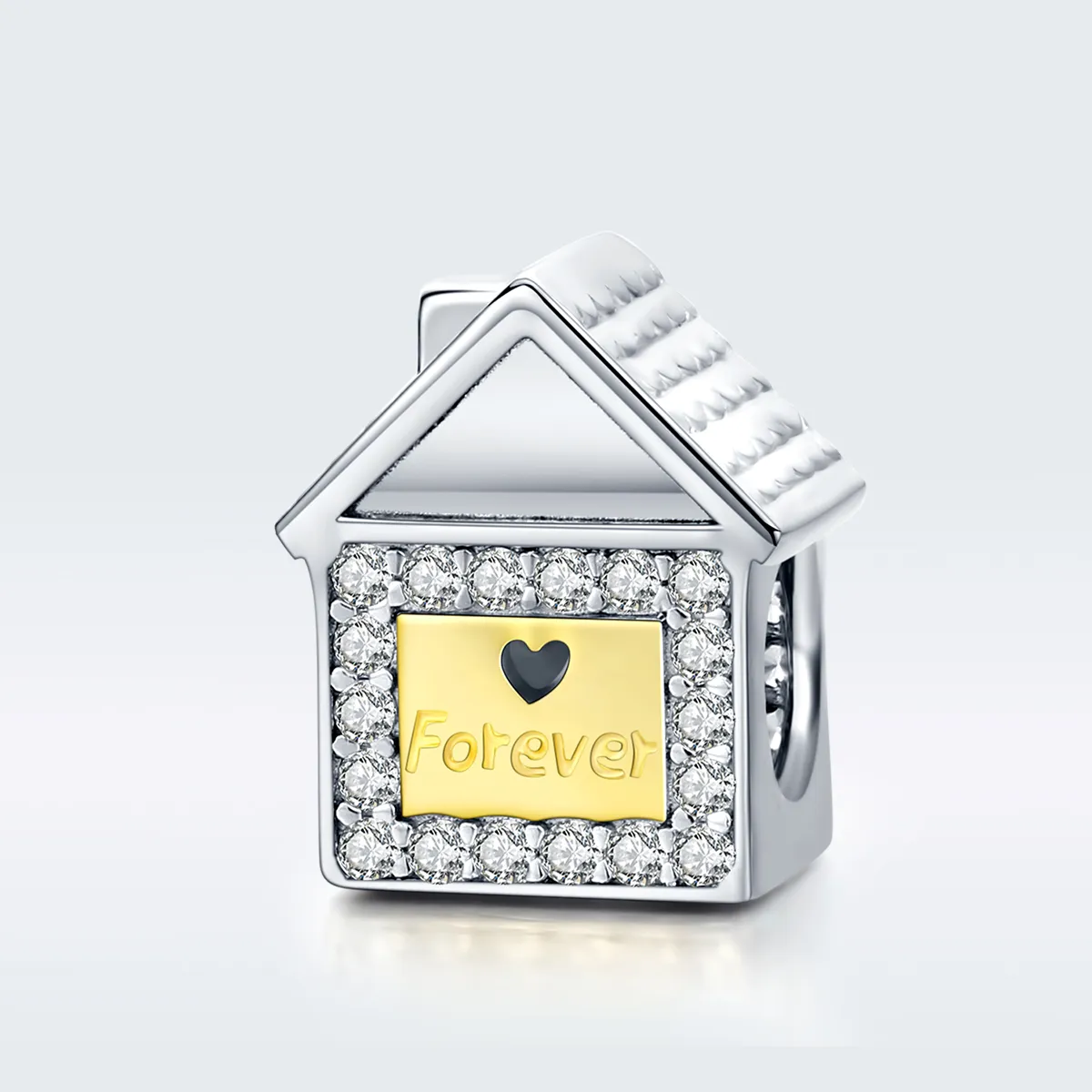 Pandora Style Two Tone Bicolor Forever Family Charm - SCC1330