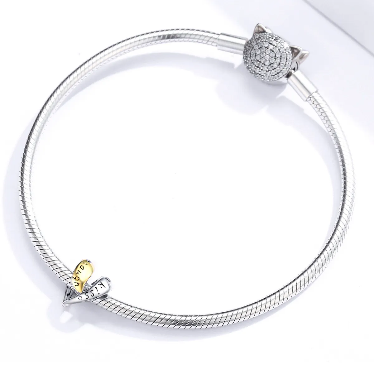 Pandora Style Two Tone Bicolor In Love Charm - BSC227