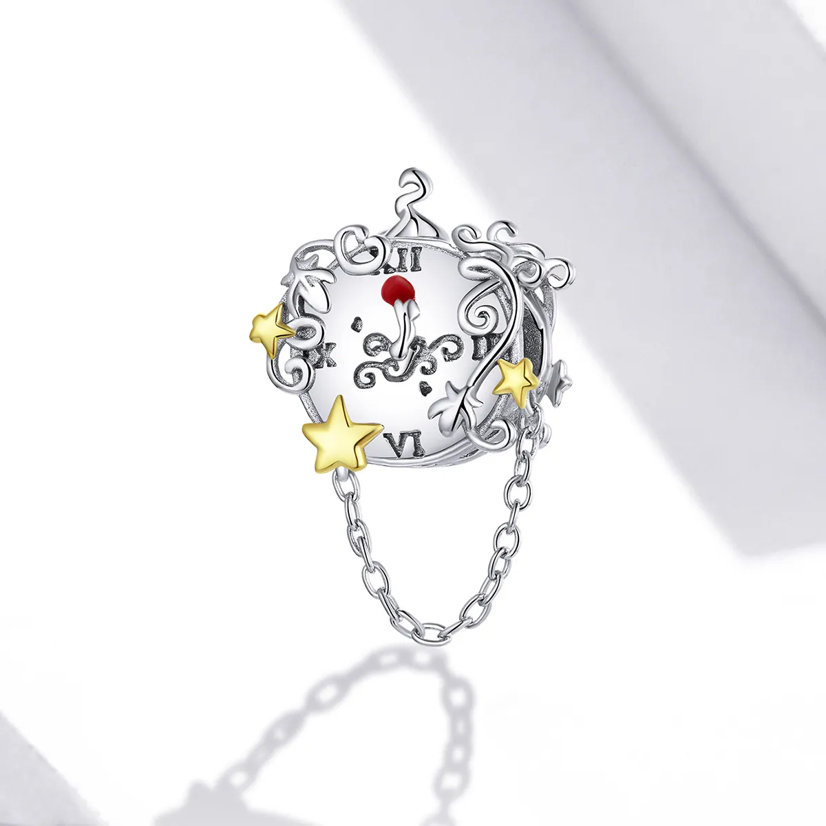 Pandora Style Two Tone Bicolor Magic Clock Charm - BSC406