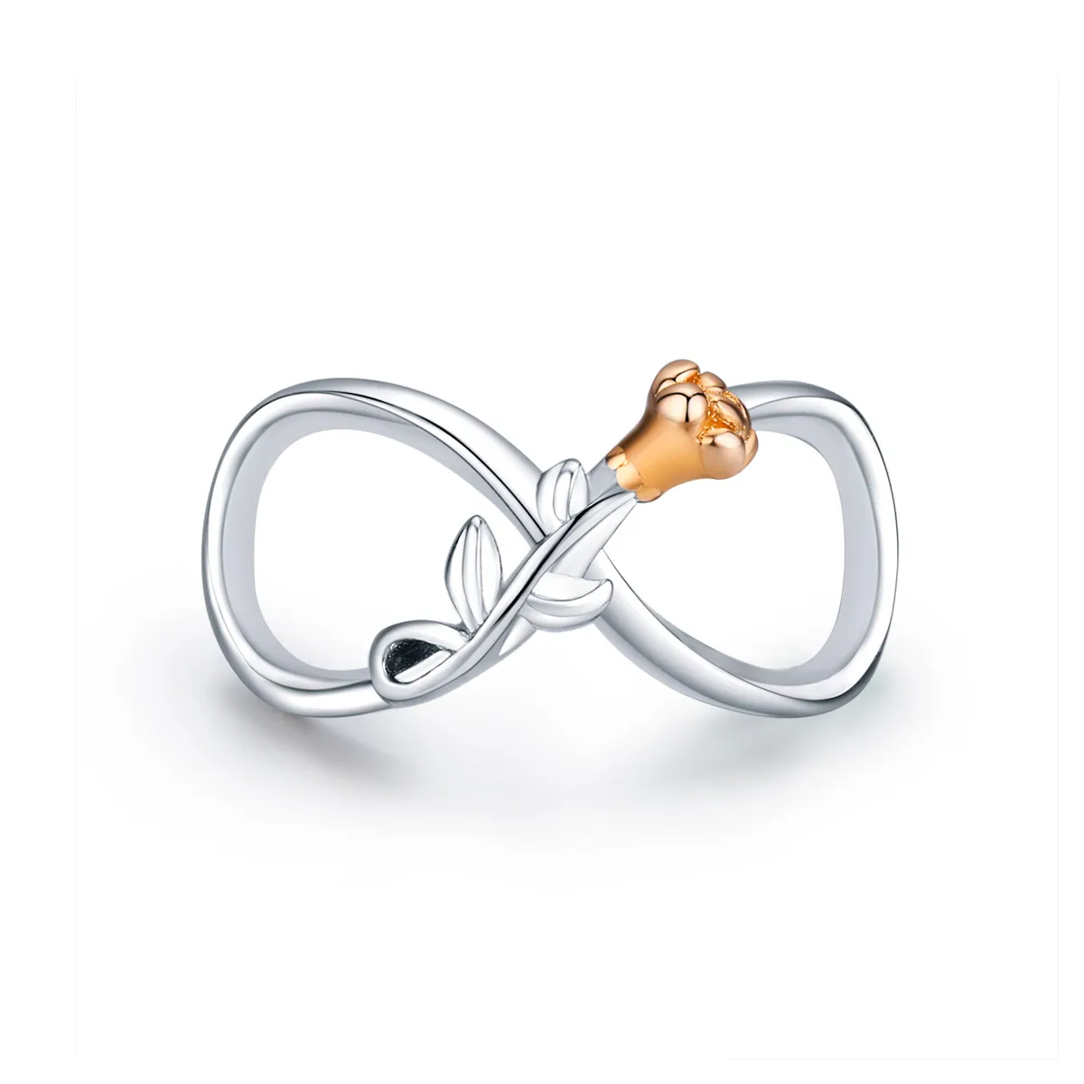 Pandora Style Two Tone Infinite Love Charm - SCC1463