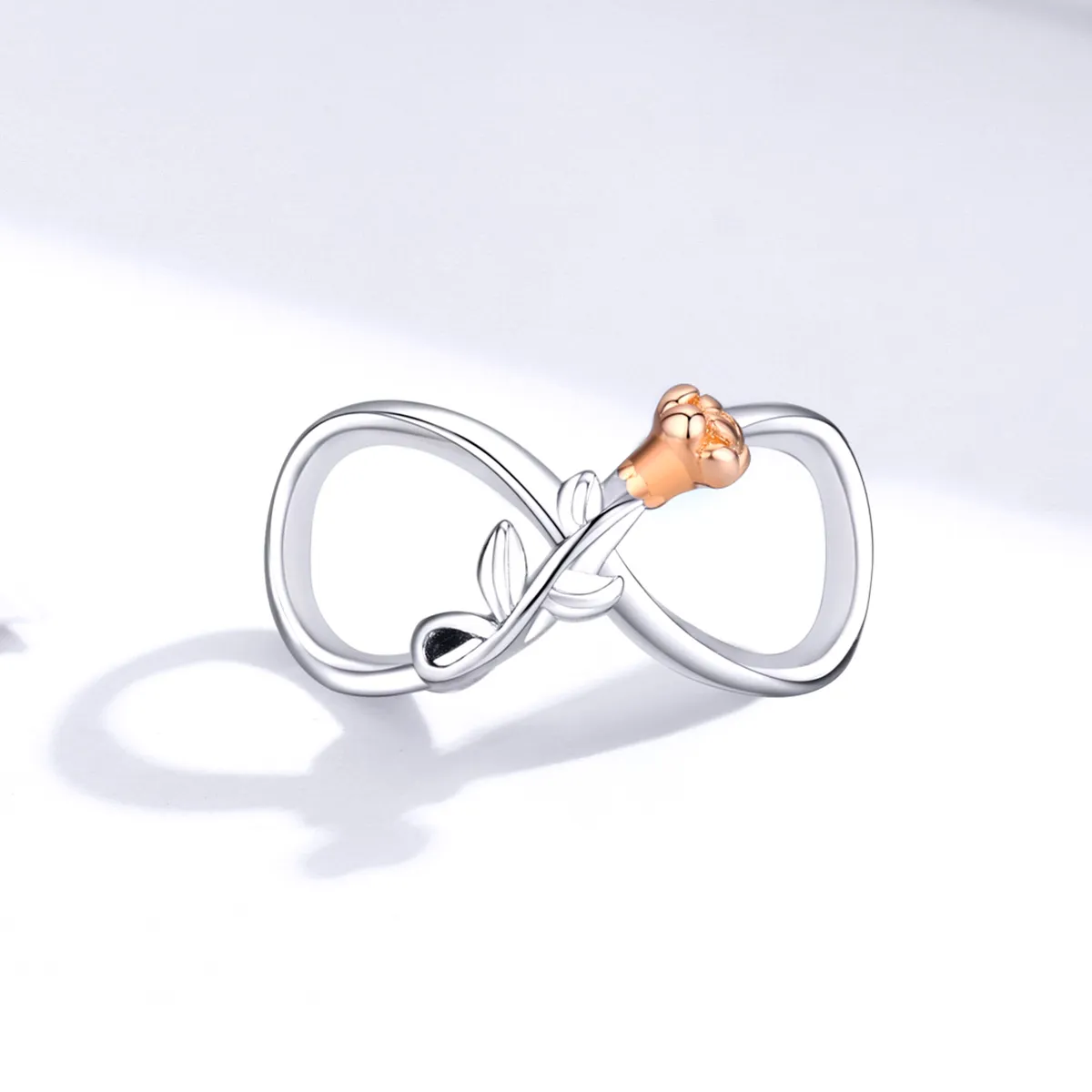 Pandora Style Two Tone Infinite Love Charm - SCC1463