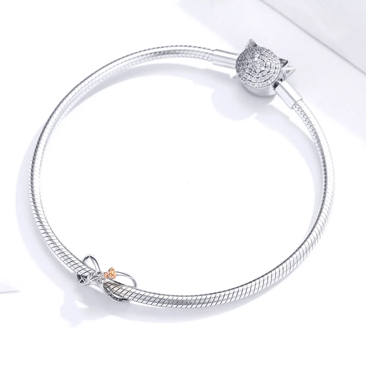 Pandora Style Two Tone Infinite Love Charm - SCC1463