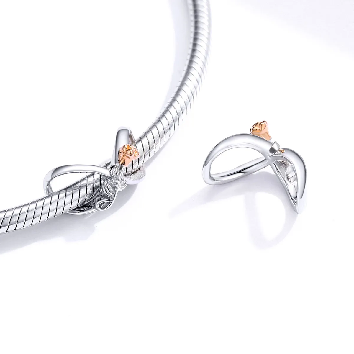 Pandora Style Two Tone Infinite Love Charm - SCC1463