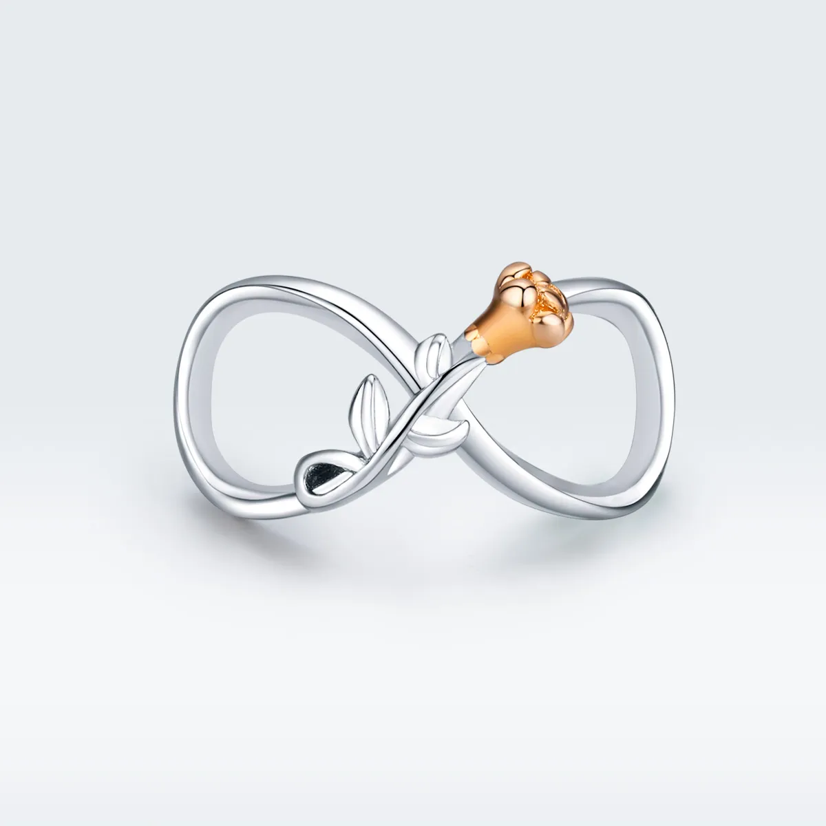 Pandora Style Two Tone Infinite Love Charm - SCC1463