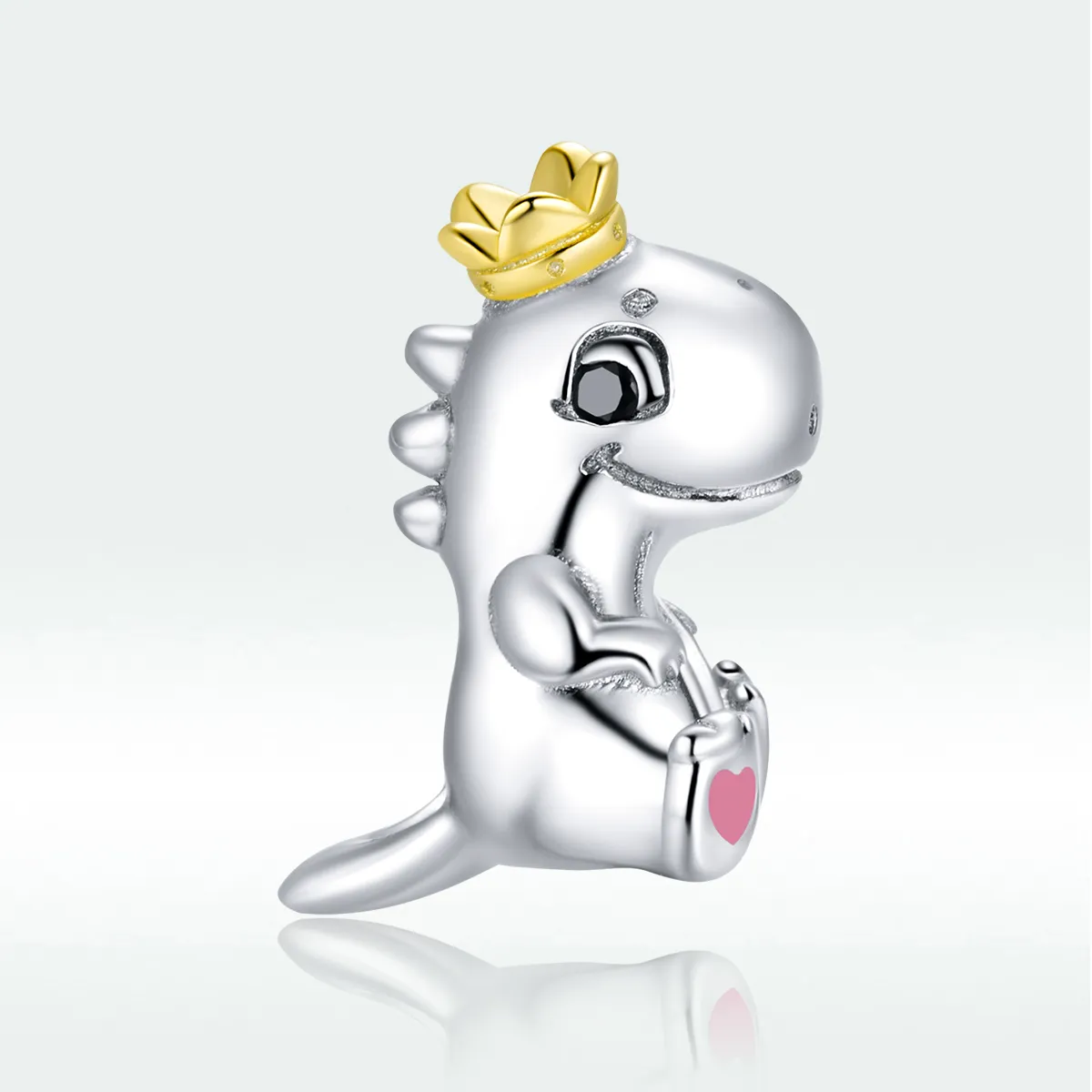 Pandora Style Two Tone Little Dinosaur Charm - SCC1674