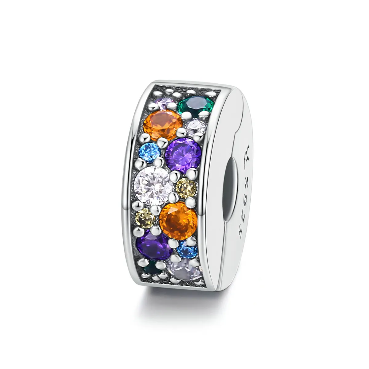 Pandora Style Silver Colorful Garden Clip - SCC1609