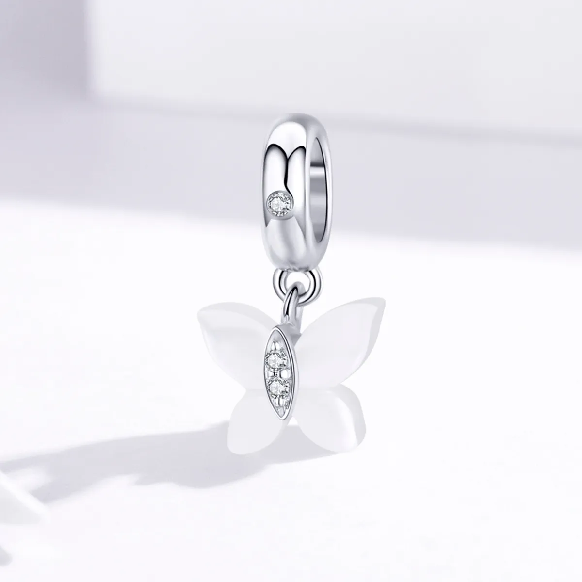Pandora Style Silver Butterfly Dangle - SCC1414