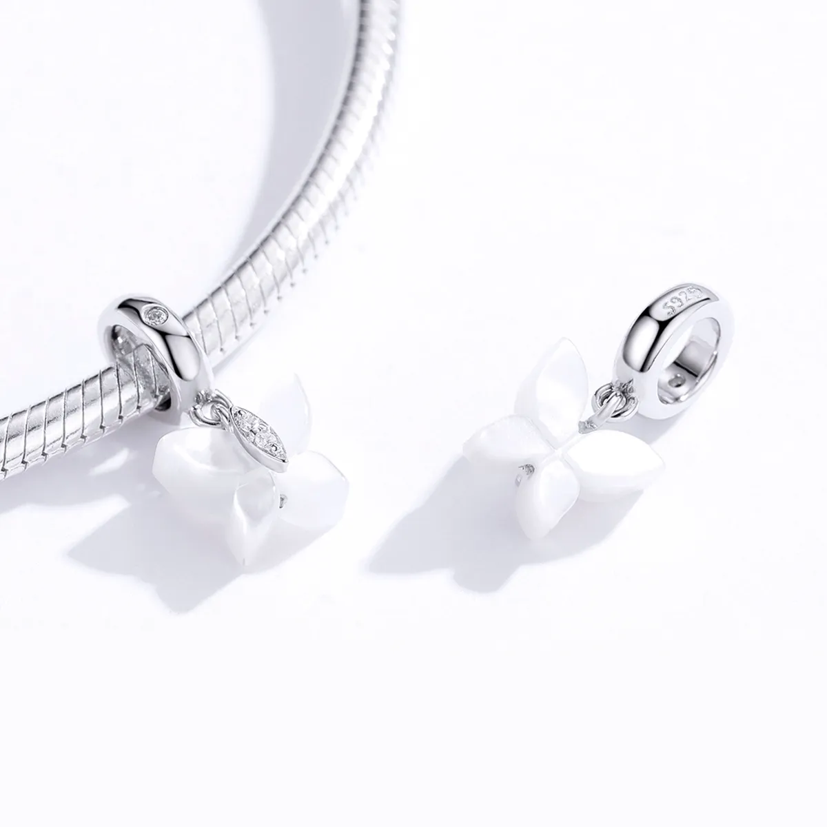 Pandora Style Silver Butterfly Dangle - SCC1414