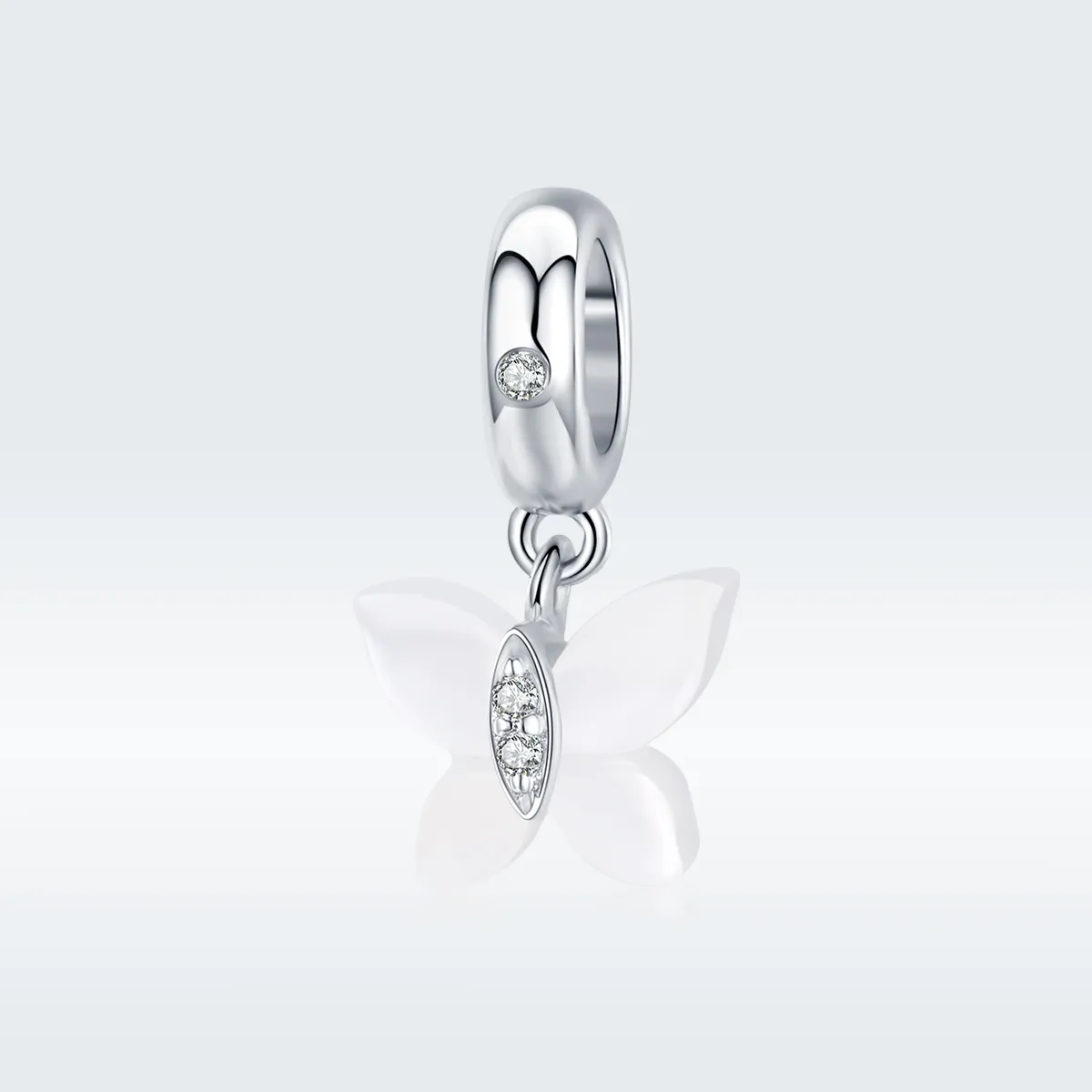 Pandora Style Silver Butterfly Dangle - SCC1414