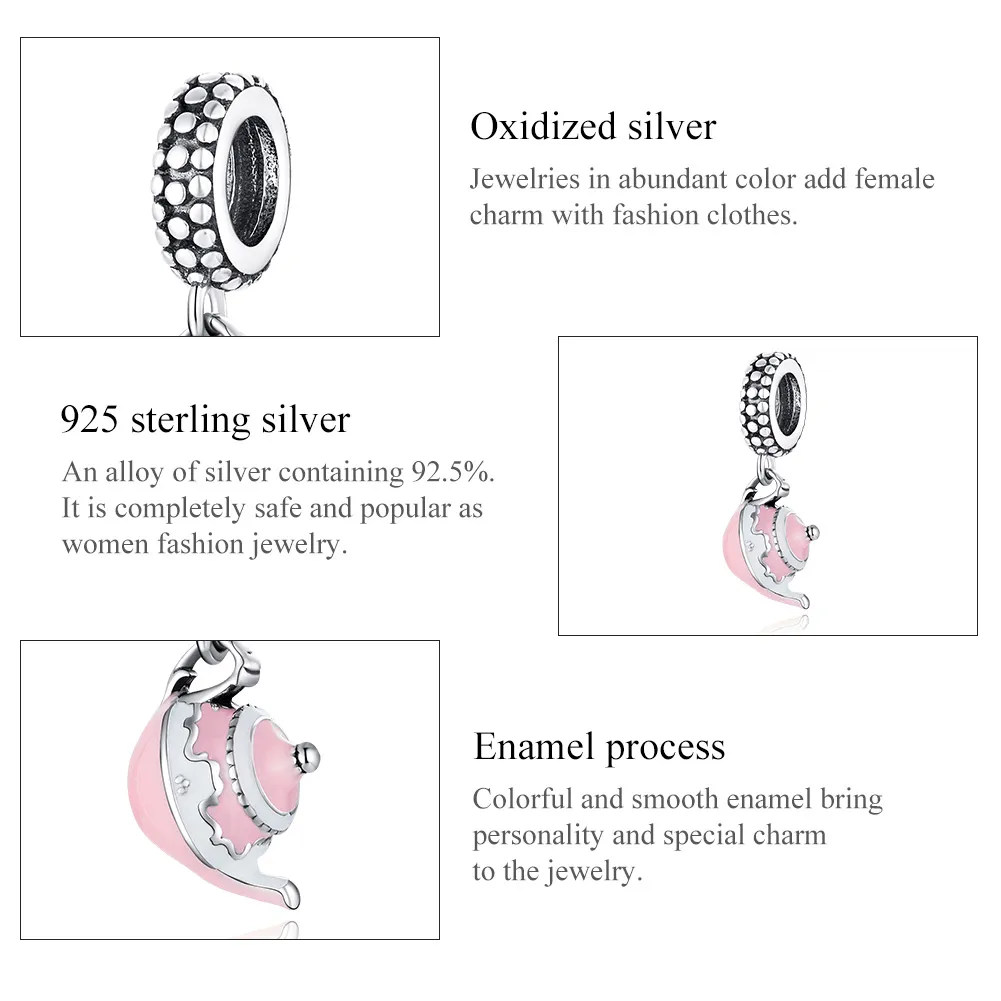Pandora Style Silver Classic Teapot Dangle - SCC1492