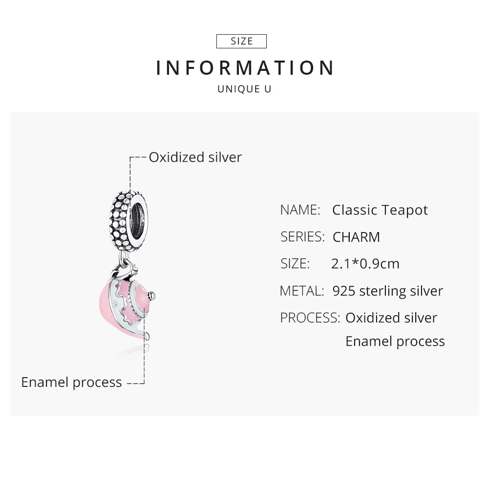 Pandora Style Silver Classic Teapot Dangle - SCC1492