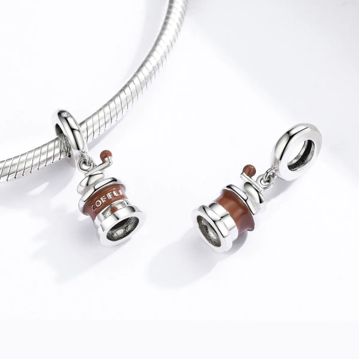 Pandora Style Silver Coffee Grinder Dangle - BSC170