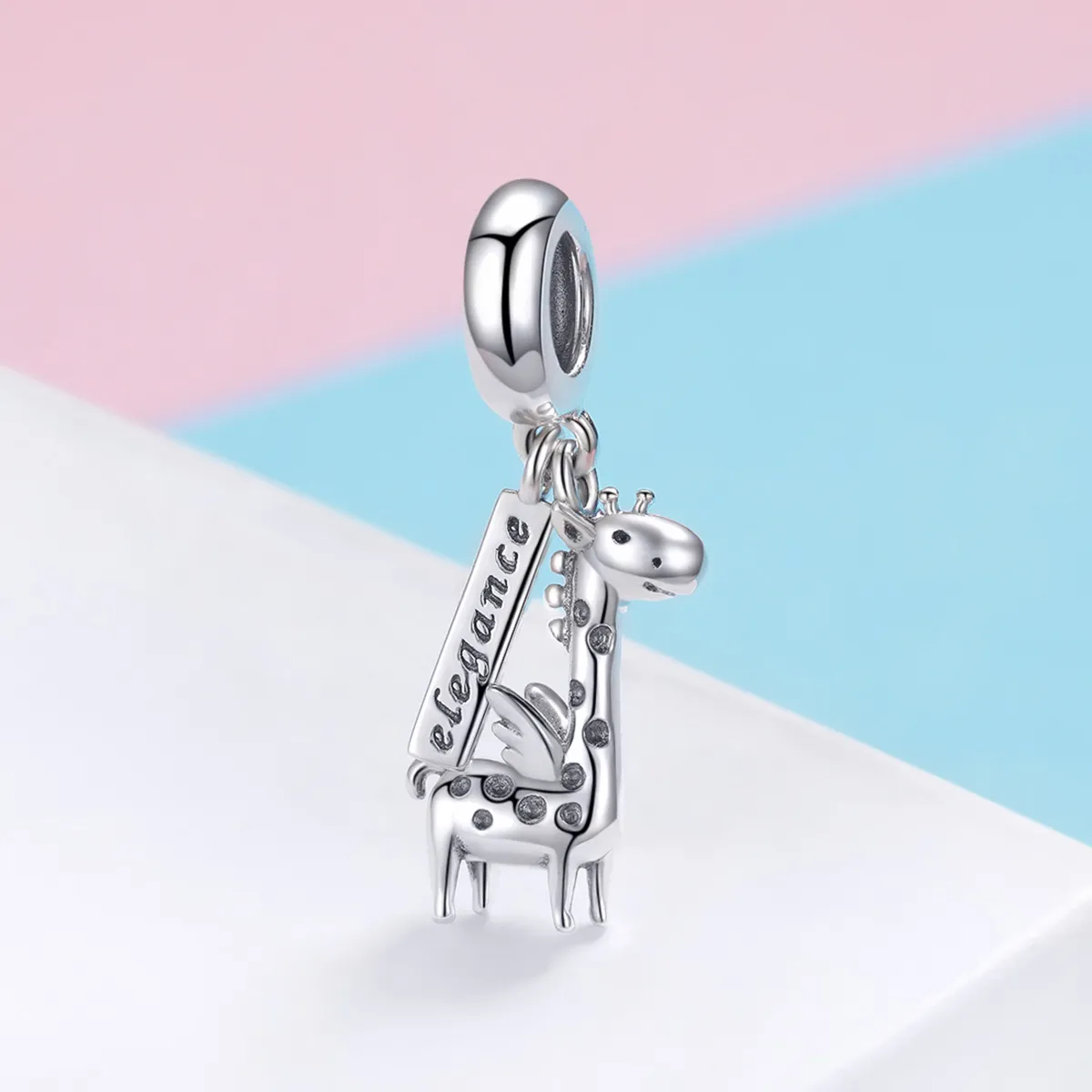 Pandora Style Silver Cute Giraffe Dangle - SCC976