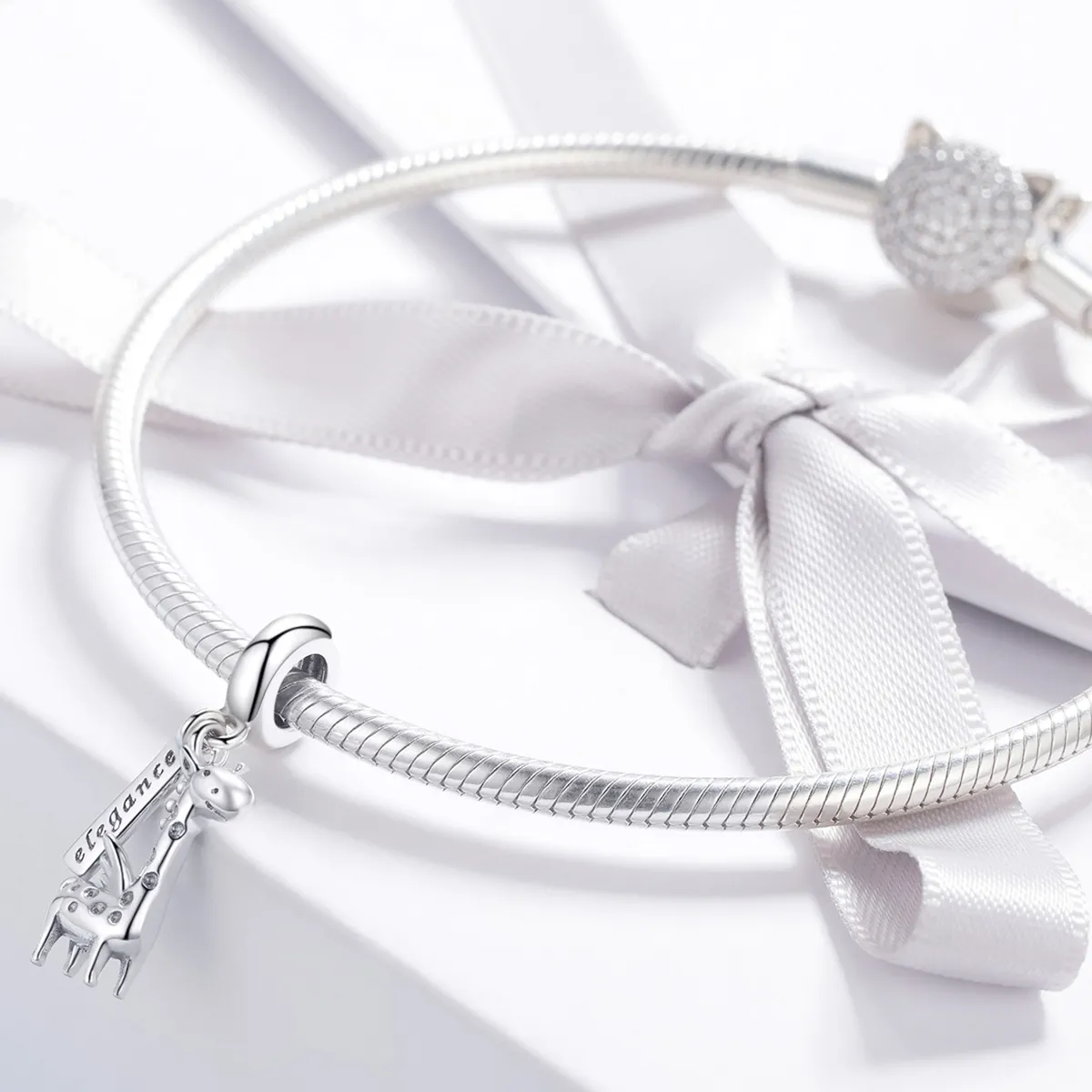 Pandora Style Silver Cute Giraffe Dangle - SCC976