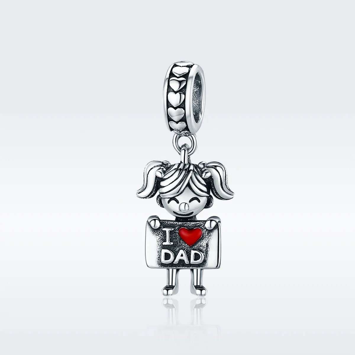 Pandora Style Silver Daddy'S Girl Dangle - SCC690