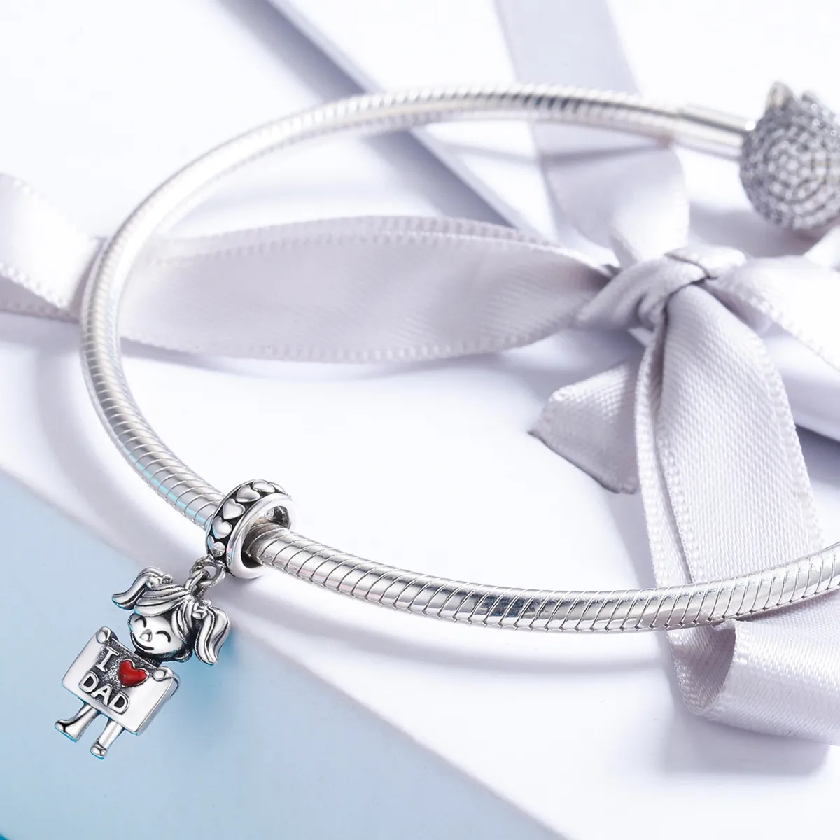 Pandora Style Silver Daddy'S Girl Dangle - SCC690
