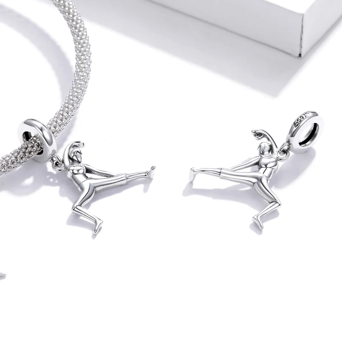 Pandora Style Silver Gymnastics Dangle - BSC386