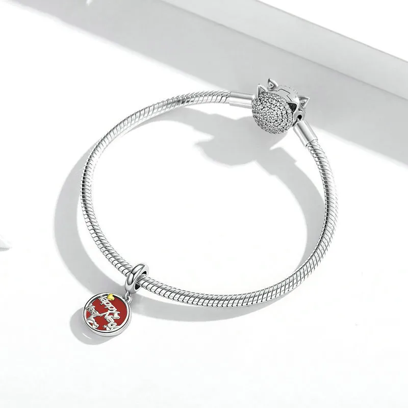 Pandora Style Silver Happy New Year Dangle - SCC1718