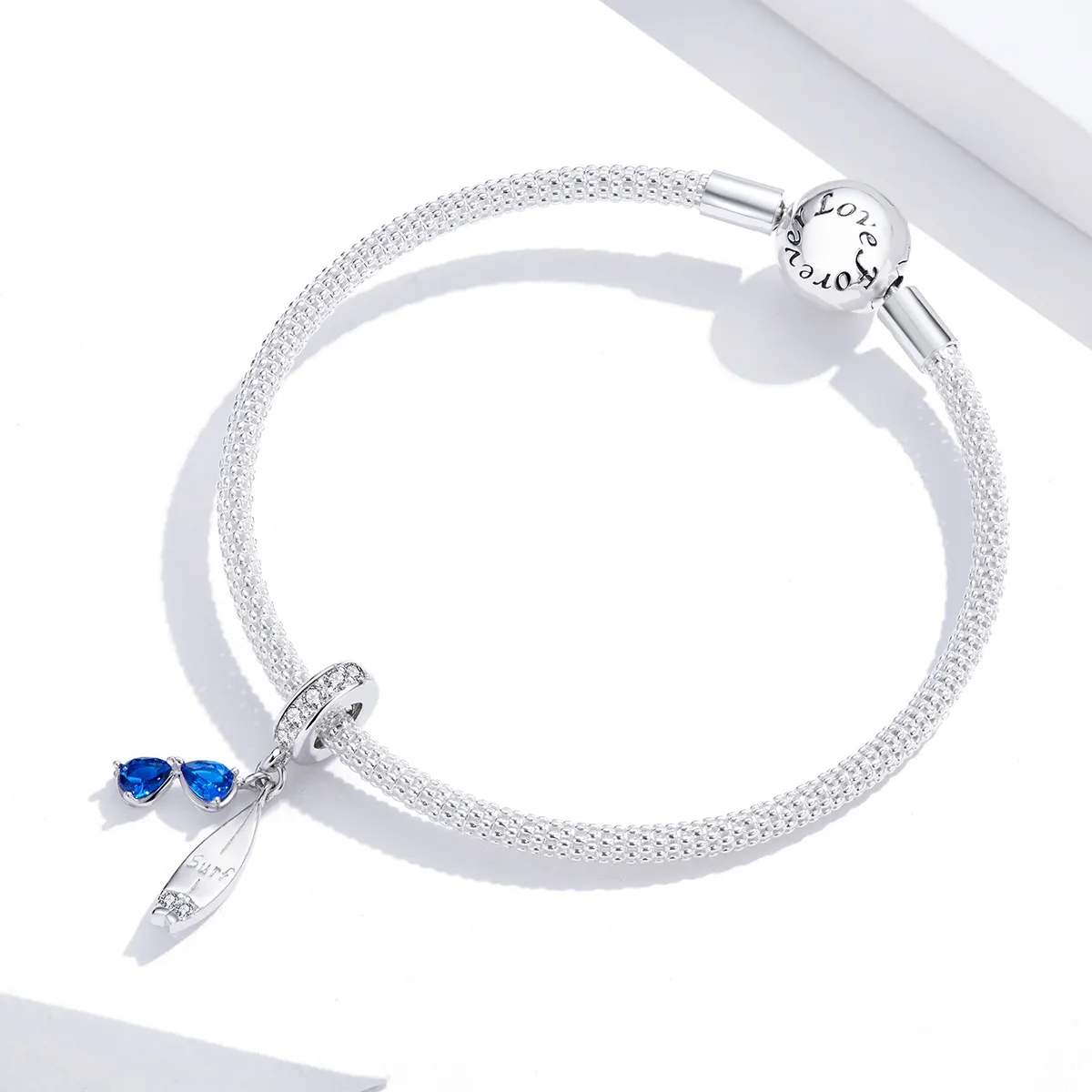 Pandora Style Silver Happy Surfing Dangle - BSC263