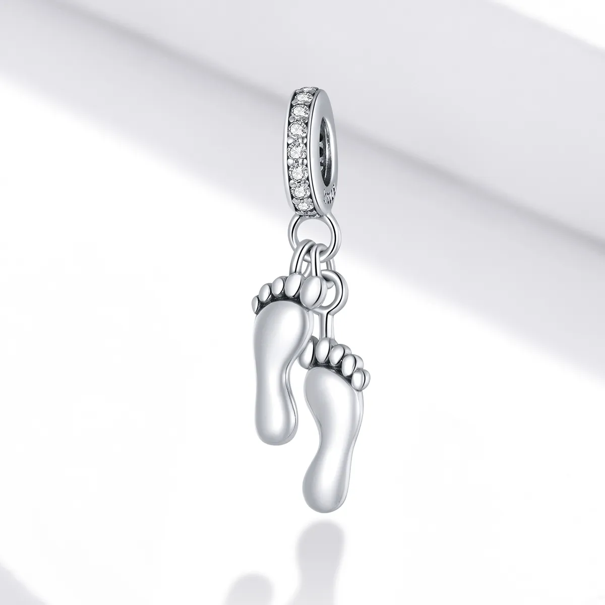 Pandora Style Silver Little Feet Dangle - SCC1692