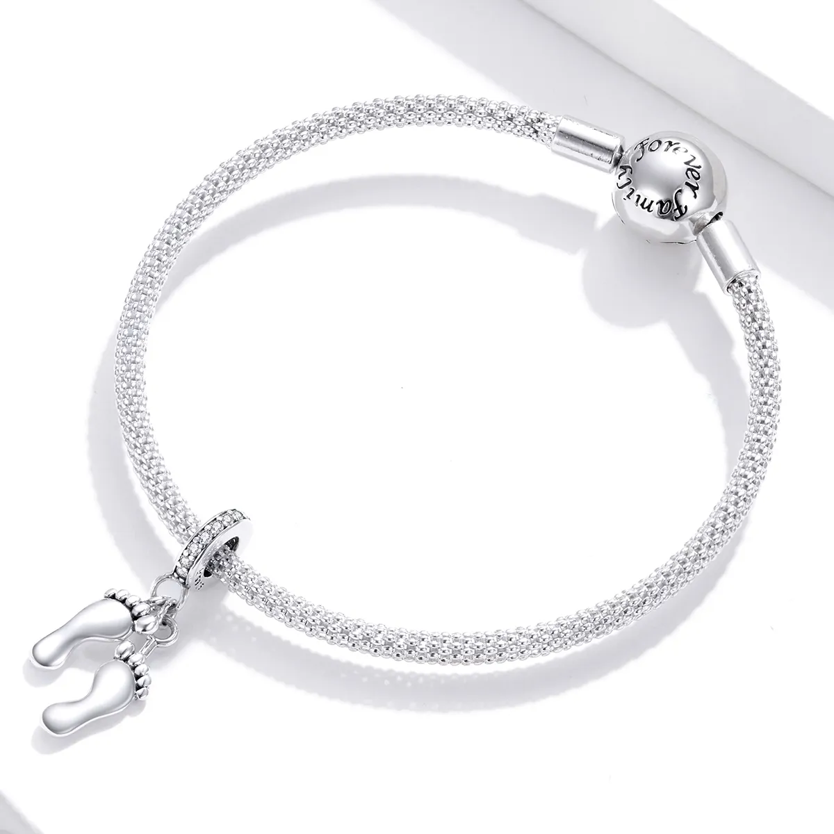 Pandora Style Silver Little Feet Dangle - SCC1692